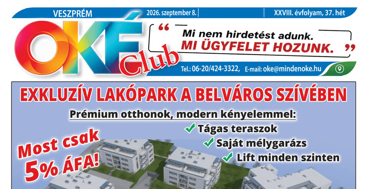Oké Club Veszprém 2026/37. hét