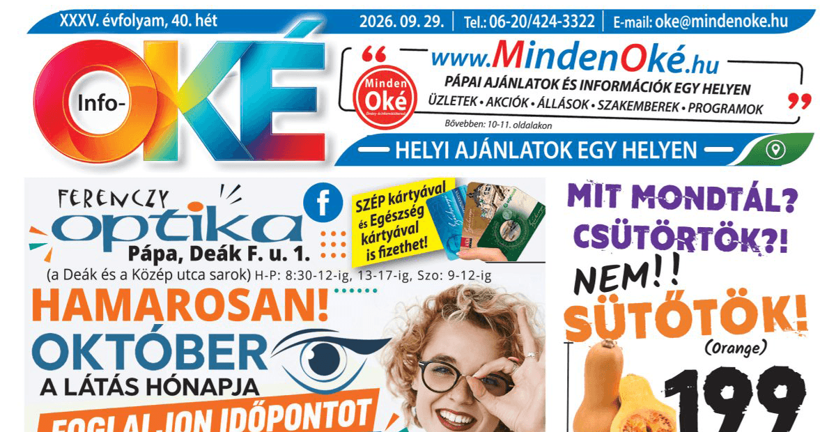 Info-OKÉ 2026/40. hét