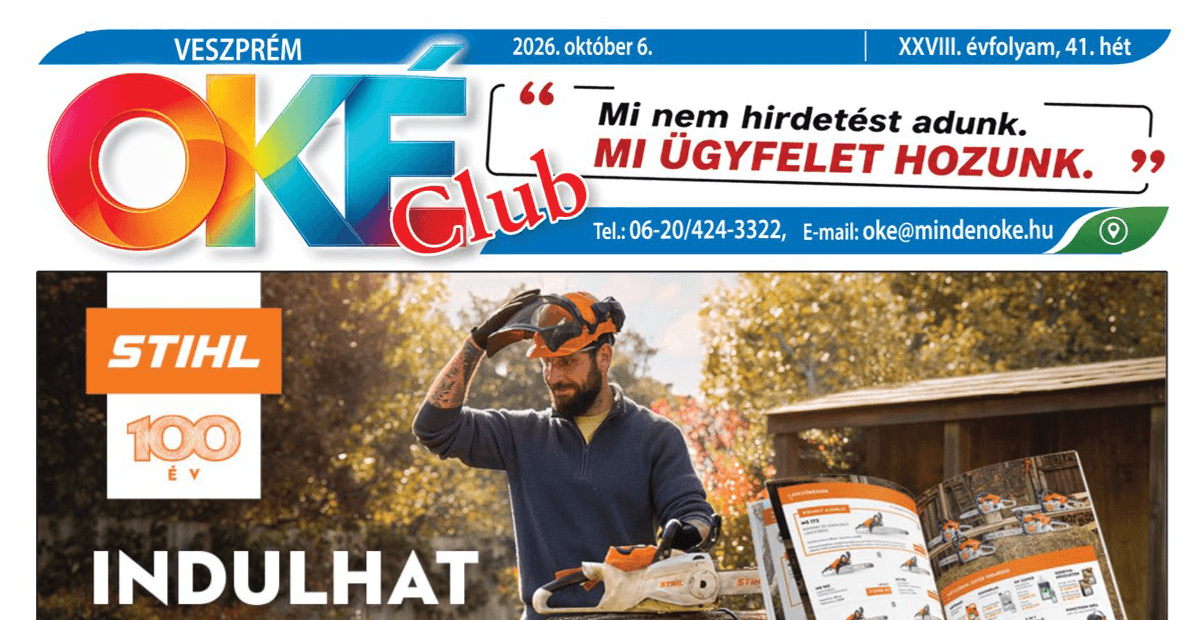 Oké Club Veszprém 2026/41. hét