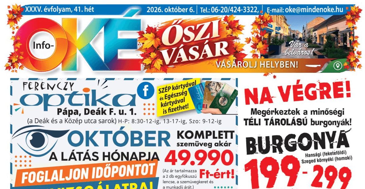 Info-OKÉ 2026/41. hét