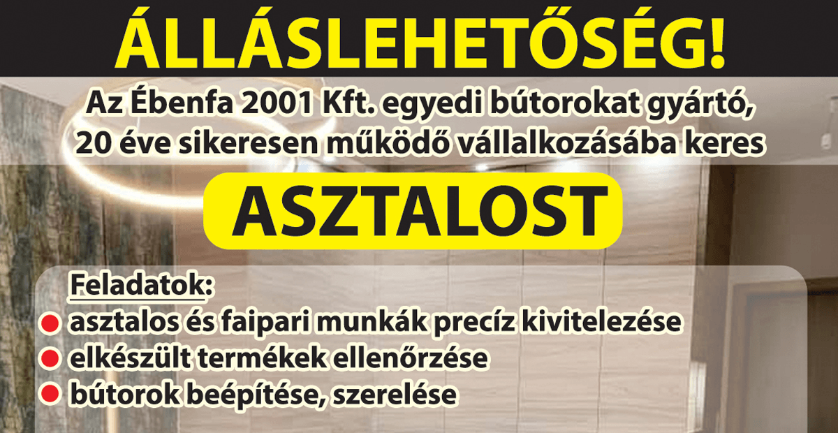 ASZTALOS állsálehetőség